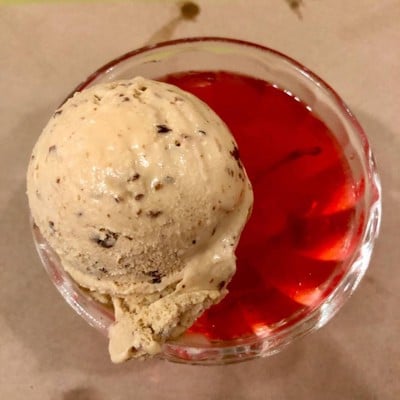 Ice cream with jelly
