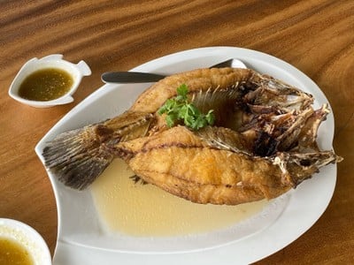 ปลากระพงทอดน้ำปลา