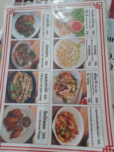 ป้ายราคาหรือสมุดเมนู