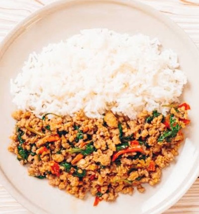 ข้าวกระเพราหมูสับ