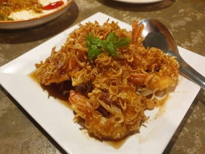 กุ้งทอดซอสมะขาม
