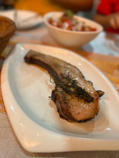 Smoked pork chops stek