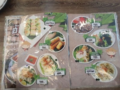 ป้ายราคาหรือสมุดเมนู