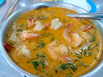 แกงคั่วชะครามกุ้ง