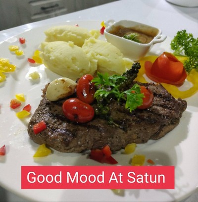 สเต็กเนื้อ ซอสพริกไทยดำ Beef Steak
