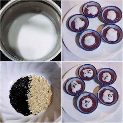 วิธีทำ ขนมเปียกปูนดอกอัญชัน