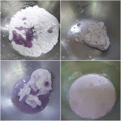 วิธีทำ ขนมเปียกปูนดอกอัญชัน