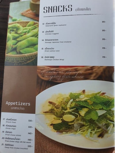 ป้ายราคาหรือสมุดเมนู