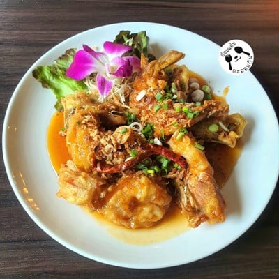 กุ้งทอดราดซอสมะขาม