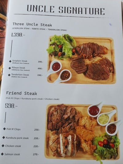 ป้ายราคาหรือสมุดเมนู