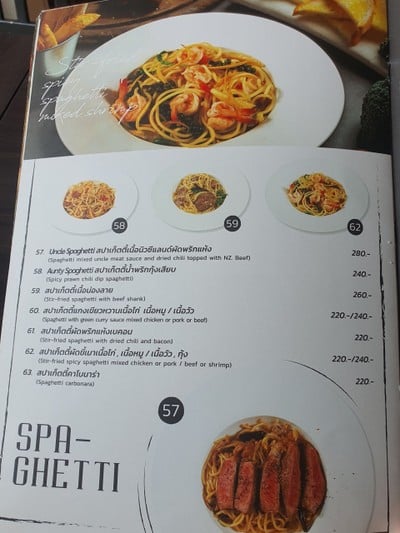 ป้ายราคาหรือสมุดเมนู