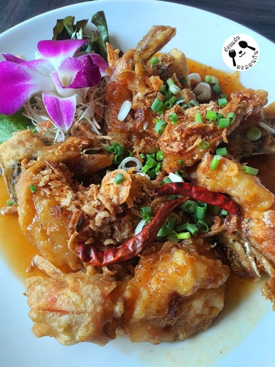 กุ้งทอดราดซอสมะขาม