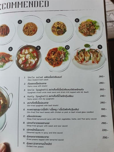 ป้ายราคาหรือสมุดเมนู