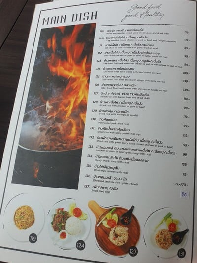 ป้ายราคาหรือสมุดเมนู