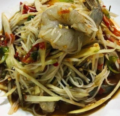ตำกุ้งสด