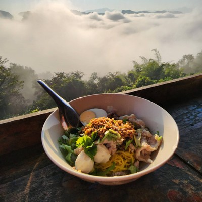 เส้นหมี่แห้งต้มยำ (น้ำซุปแยก)