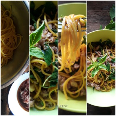 วิธีทำ ผัดหมี่ซั่วใบกระเพรา 🍲🌿