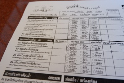 ป้ายราคาหรือสมุดเมนู