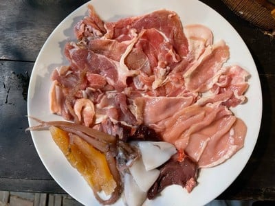 เมนูของร้าน หมูกระทะร่องผัก