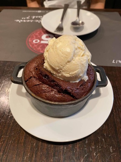 Warm Melted Chocolate Cake
