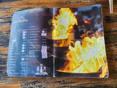 ป้ายราคาหรือสมุดเมนู