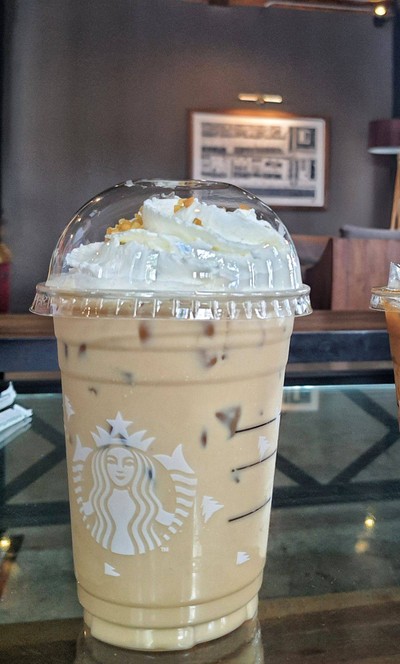 Iced Toffee Nut Crunch Latte