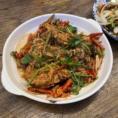 กุ้งผัดซอสมะขาม