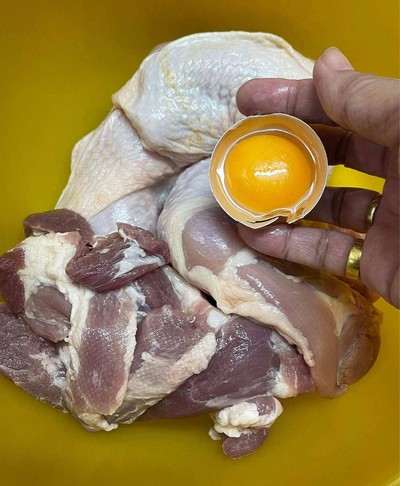 วิธีทำ ข้าวมันสองใจ💕ข้าวมันไก่ทอด-หมูทอด