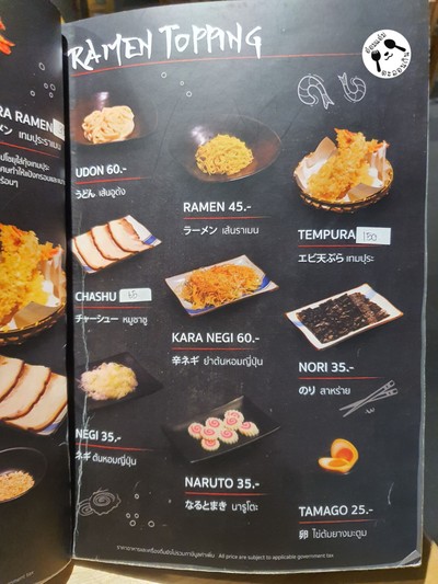 ป้ายราคาหรือสมุดเมนู