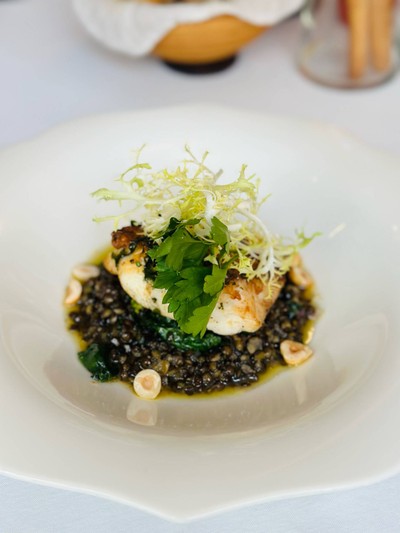 Pan-seared red snapper