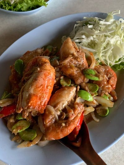 กุ้งผัดสะตอ