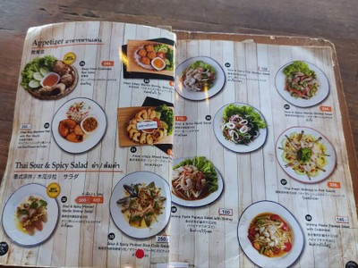ป้ายราคาหรือสมุดเมนู