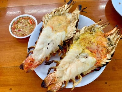 เมนูของร้าน กุ้งเผาแม่ทองชุบ