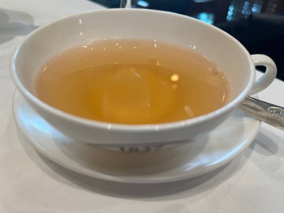 Hot green tea
