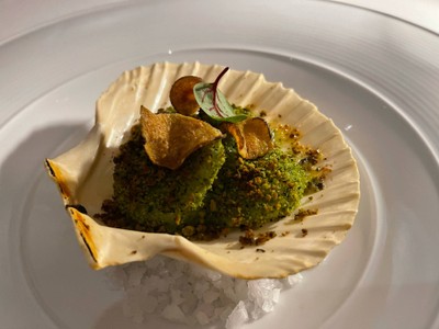 Scallop with herb