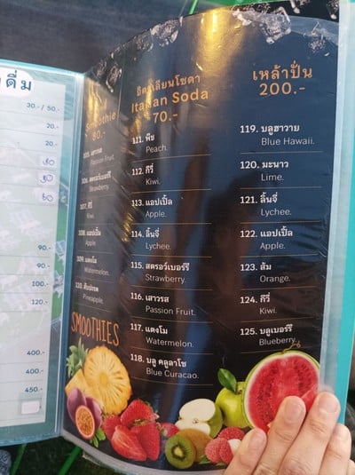 ป้ายราคาหรือสมุดเมนู