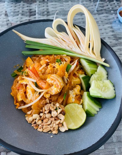 ผัดไทยกุ้งสด