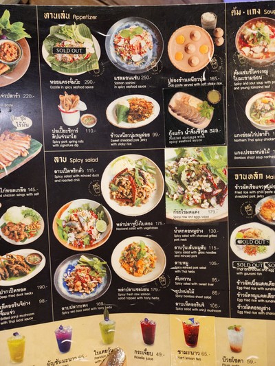 ป้ายราคาหรือสมุดเมนู