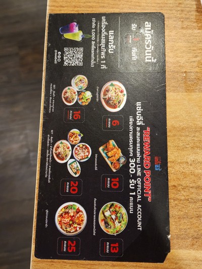 ป้ายราคาหรือสมุดเมนู