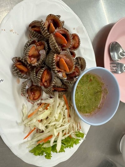 หอยแครงลวก