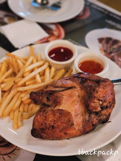 ไก่ครึ่งตัว อบสมุนไพร