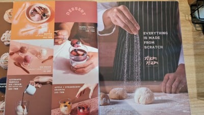 ป้ายราคาหรือสมุดเมนู