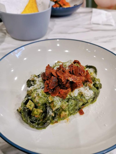 Homemade Pesto Sauce Bacon