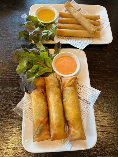 ปอเปี้ยะผักโขมชีส