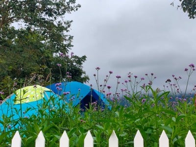 บรรยากาศ จุดกางเต้นท์อ่างเก็บน้ำบ้านสันกำแพง