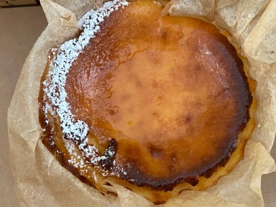 Salted caramel basque cheesecake