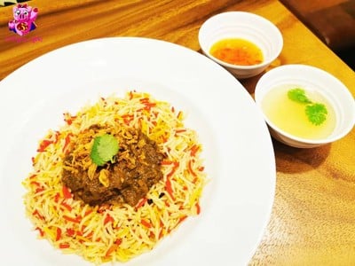 ข้าวหมกมันดี้เนื้อตุ๋น