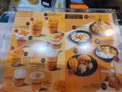 ป้ายราคาหรือสมุดเมนู