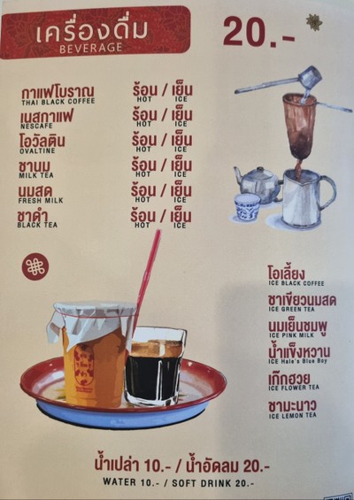 ป้ายราคาหรือสมุดเมนู