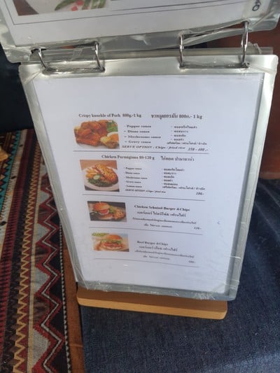 ป้ายราคาหรือสมุดเมนู